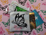 ITH Digital Embroidery Pattern for Butterfly Flower Cash / Card Tall 5X4.5, 5X7 Hoop