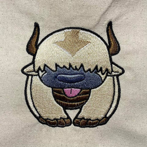 ITH Digital Embroidery Pattern for Appa Avatar 4X4 Design, 4X4 Hoop