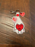 ITH Digital Embroidery Pattern for Love My Balloon Applique Snap Tab / Keychain, 4X4 Hoop