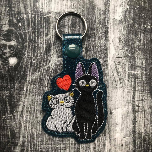 ITH Digital Embroidery Pattern for JIJI & Lily Love Snap Tab / Keychain, 4X4 Hoop