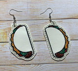 ITH Digital Embroidery Pattern for Taco Earrings / Zipper Pulls, 4X4 Hoop