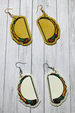 ITH Digital Embroidery Pattern for Taco Earrings / Zipper Pulls, 4X4 Hoop