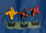 ITH Digital Embroidery Pattern for 3 - 3D Pinwheel Garden 5X9, 6X10 Hoop
