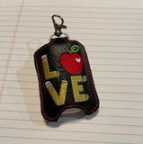 ITH Digital Embroidery Pattern for School LOVE Sanitizer Holder, 5X7 Hoop