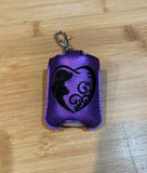 ITH Digital Embroidery Pattern for Dog Cat Heart Swirl Sanitizer Holder, 5X7 Hoop