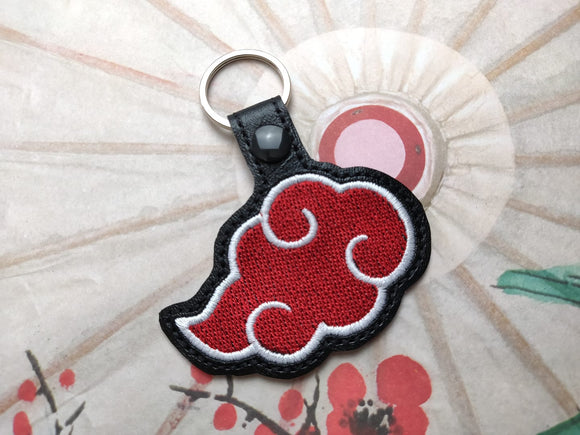 ITH Digital Embroidery Pattern for Naruto Cloud Snap Tab / Keychain, 4X4 Hoop