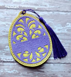 ITH Digital Embroidery Pattern for Flure Egg Bookmark, 4Xe Hoop