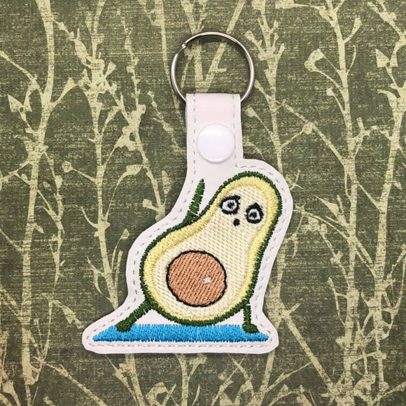 ITH Digital Embroidery Pattern for Avo Yoga 1 Snap Tab / Keychain, 4X4 Hoop