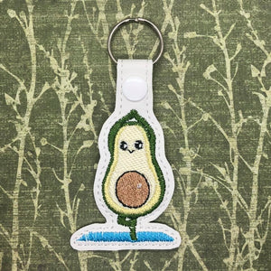 ITH Digital Embroidery Pattern for Avo Yoga 3 Snap Tab / Keychain, 4X4 Hoop
