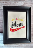 ITH Digital Embroidery Pattern for All Star Mom Stand Alone Design, 4X4 Hoop