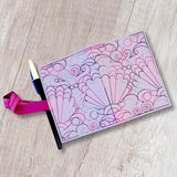 ITH Digital Embroidery Pattern for Mini Comp Notebook Shell Motif, 5X7 Hoop