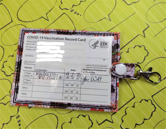 ITH Digital Embroidery Pattern for Vaccine Card Holder with Clear Pock Bad Bobbin ITH Digital Embroidery Pattern for Vaccine Card Holder with Clear Pock Bad Bobbin