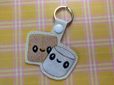ITH Digital Embroidery Pattern for Graham Mallow Snap Tab / Keychain, 4X4 Hoop