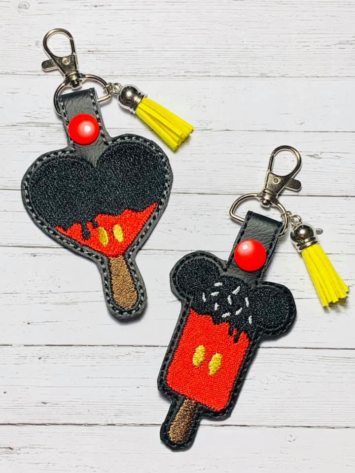 ITH Digital Embroidery Pattern for Mr Mousesicle Snap Tab / Key Chain ...