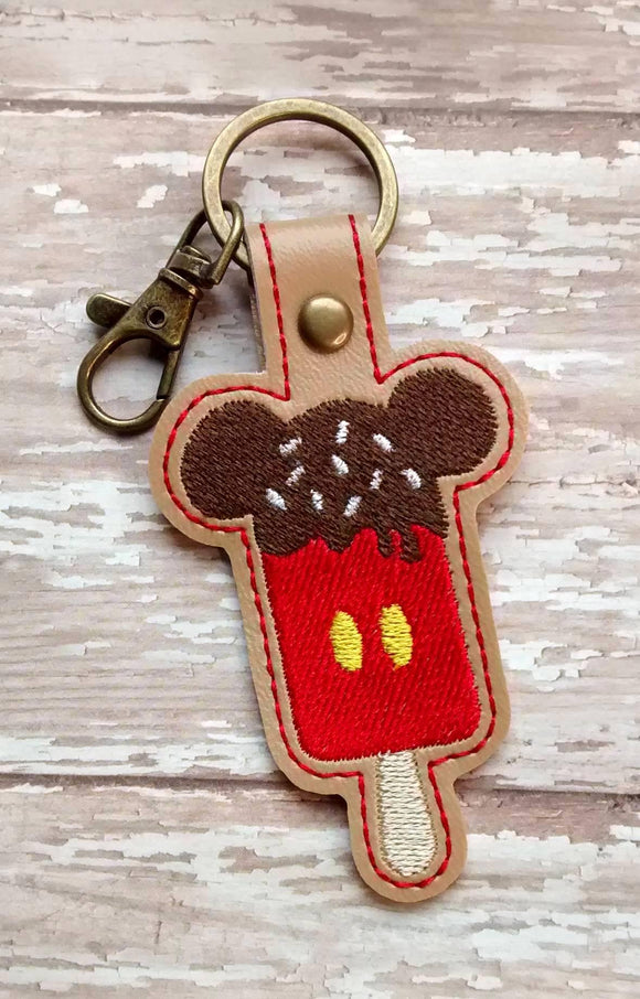 ITH Digital Embroidery Pattern for Mr Mousesicle Snap Tab / Key Chain ...