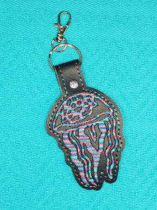ITH Digital Embroidery Pattern for Jellyfish I Snap Tab / Key Chain, 4X4 Hoop