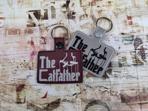 ITH Digital Embroidery Pattern for The Catfather Snap Tab / Key Chain, 4X4 Hoop