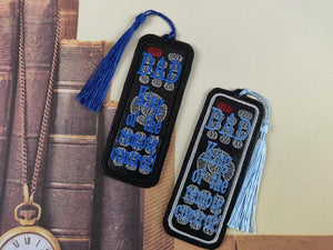 ITH Digital Embroidery Pattern for Dad King of Remote Bookmark, 4X4 Hoop