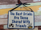 ITH Digital Embroidery Pattern for Best Drinks With Friends Sign, 5X7 Hop