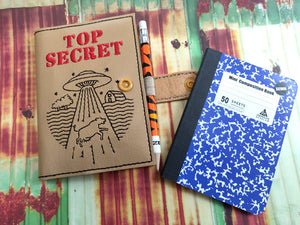 ITH Digital Embroidery Pattern for Top Secret Mini Comp Notebook with Snap Tab, 6X10 Hoop