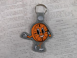 ITH Digital Embroidery Pattern for Ms Minute Snap Tab / Key Chain, 4X4 Hoop