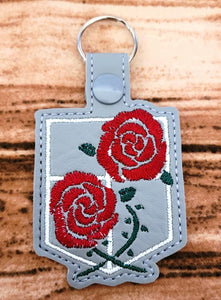 ITH Digital Embroidery Pattern for AOT The Garrison Snap Tab / Key Chain, 4X4 Hoop