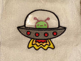 ITH Digital Embroidery Pattern for Alien Ship Applique, 4X4 Hoop