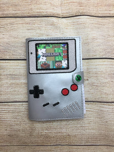 ITH Digital Embroidery Pattern for Game Boy A6 Mini Notebook Cover with Snap Tab, 8X12 Hoop