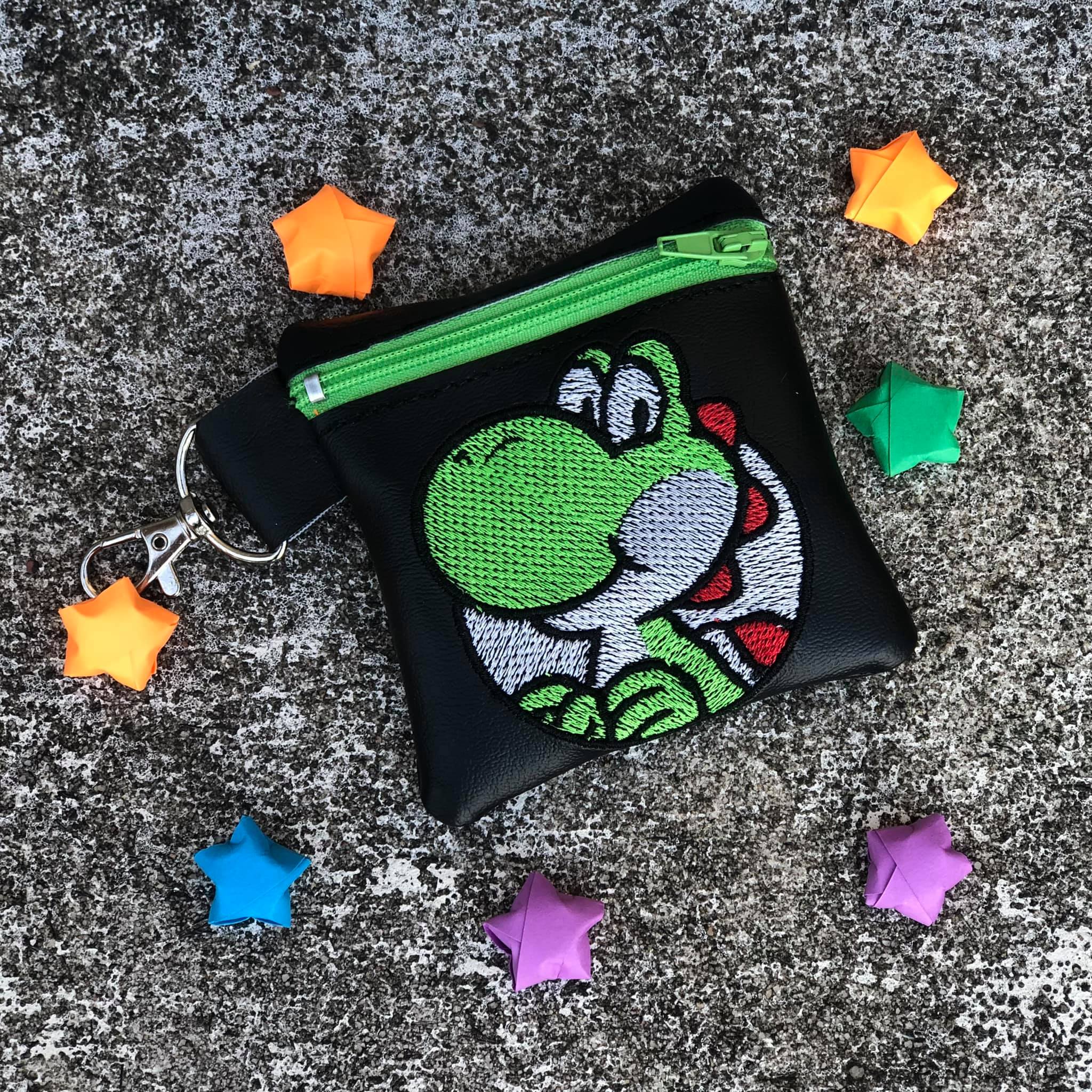 ITH Digital Embroidery Pattern for Yoshi 4X4 Zipper pouch