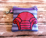 ITH Digital Embroidery Pattern for BC Chair 4X4 Zipper Pouch, 4X4 Hoop