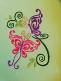 ITH Digital Embroidery Pattern for Butterfly Ivy Stand Alone design, 4X4 Hoop