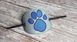 ITH Digital Embroidery Pattern for BC Paw Print Hair Bun Holder, 4X4 Hoop