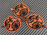 ITH Digital Embroidery Pattern for Pumpkin Hair Bun Holder, 4X4 Hoop