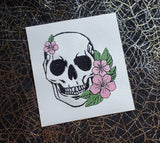 ITH Digital Embroidery Pattern for Floral Skull 4X4 Stand Alone Design, 4X4 Hoop