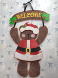 ITH Digital Embroidery Pattern for Welcome Bear large Santa Outfit, 6X10 Hoop