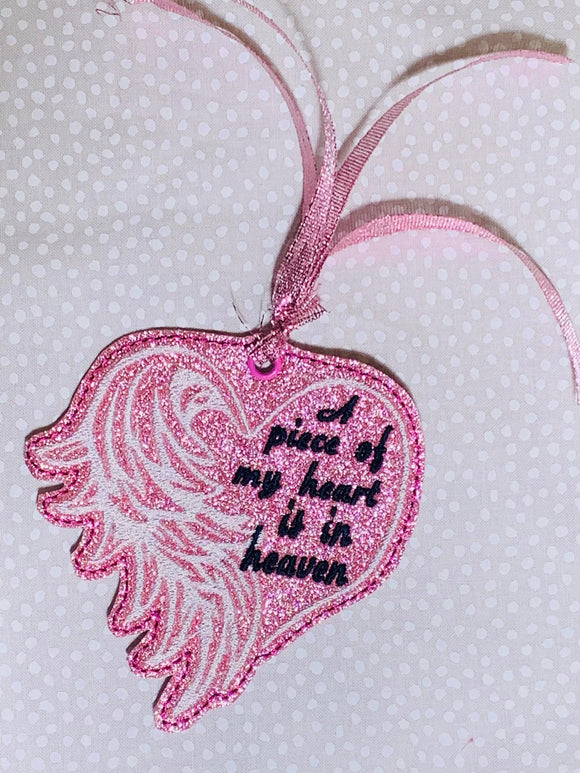 ITH Digital Embroidery Pattern for A Piece of My Heart... Bookmark / Ornament, 4X4 Hoop