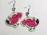 ITH Digital Embroidery Pattern for Love Bird Zipper Pull / Earrings, 4X4 Hoop