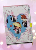 ITH Digital Embroidery Pattern for Tall Flip Notebook Cover Heart Applique, 5X7 Hoop