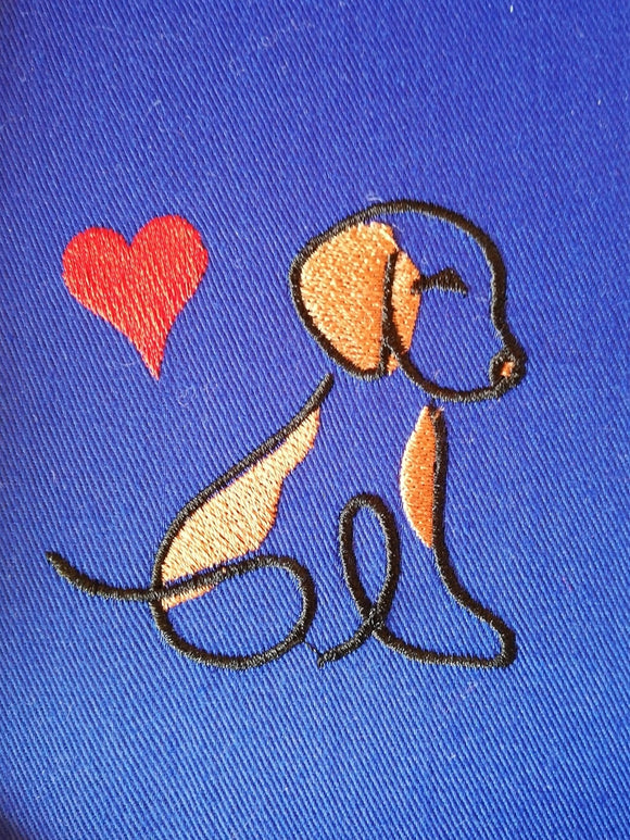 ITH Digital Embroidery Pattern for Simple Pup 4X4 Stand Alone, 4X4 Hoop