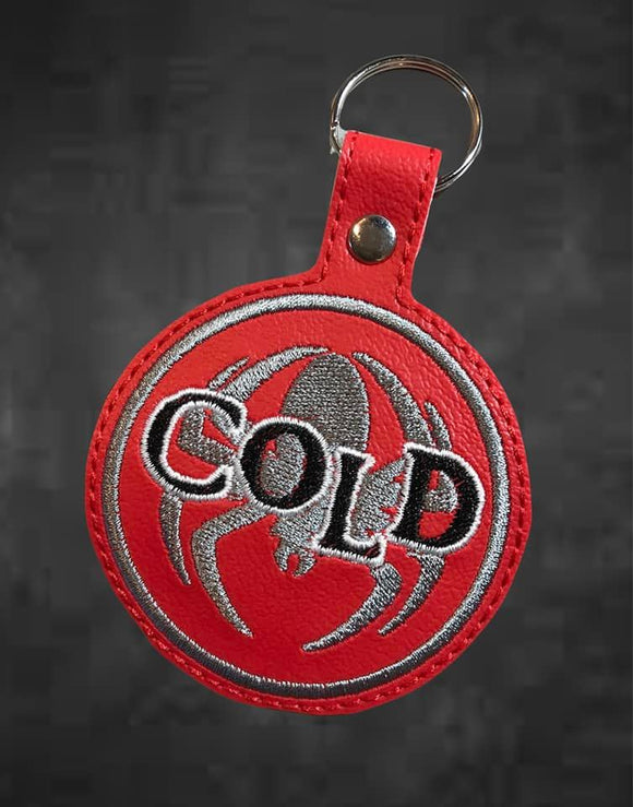 ITH Digital Embroidery Pattern for COLD With Spider Snap Tab / Key Chain, 4X4 Hoop