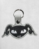 ITH Digital Embroidery Pattern Puscifer Band Snap Tab / Key Chain, 4X4 Hoop