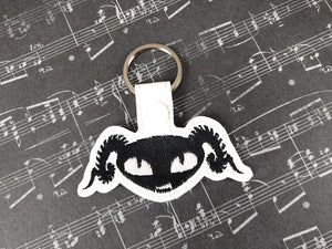ITH Digital Embroidery Pattern Puscifer Band Snap Tab / Key Chain, 4X4 Hoop