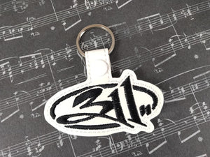 ITH Digital Embroidery Pattern for 311 Band Snap Tab / Key Chain, 4X4 Hoop