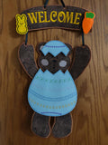ITH Digital Embroidery Pattern for Welcome Bear Large Easter Egg Outfit, 6X10 Hoop