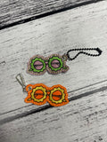 ITH Digital Embroidery Pattern for Flower Glasses Zipper Pulls/Earring AV's Vinyl Collab. 4X4 Hoop