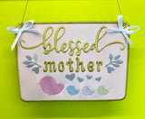 ITH Digital Embroidery Pattern for Blessed Mother with 3 Children 5X7 Sign, 5X7 Hoop