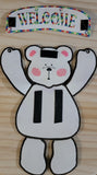 ITH Digital Embroidery Pattern for Welcome Bear "5X7 Design" Sign, 5X7 Hoop