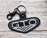 ITH Digital Embroidery Pattern for Pontiac GTO Snap Tab / Key Chain, 4X4 Hoop