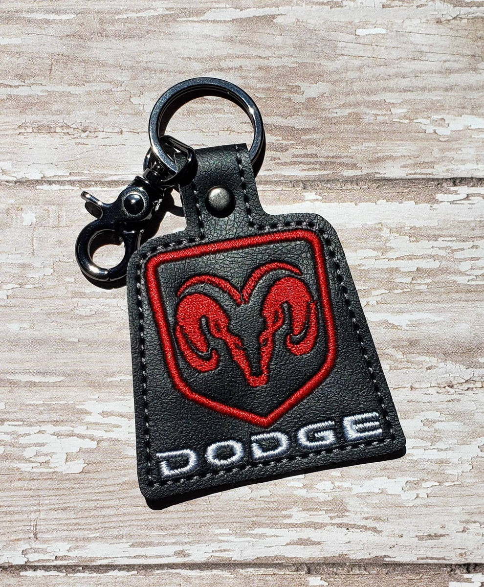ITH Digital Embroidery Pattern for Dodge RAM Snap Tab / Key Chain, 4X4 ...