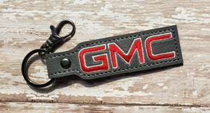 ITH Digital Embroidery Pattern for GMC Long Snap Tab / Key Chain, 4X4 Hoop